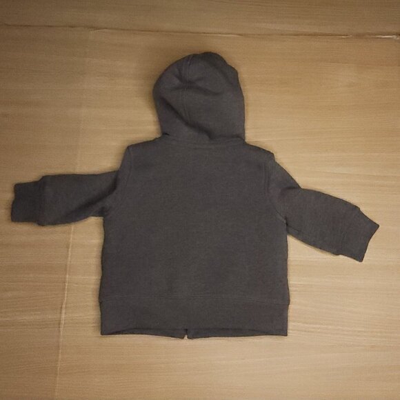 Baby Gap Infant Grey Fleece Lined Full Zip Hooded Sweatshirt 3-6 Months - Picture 2 of 5